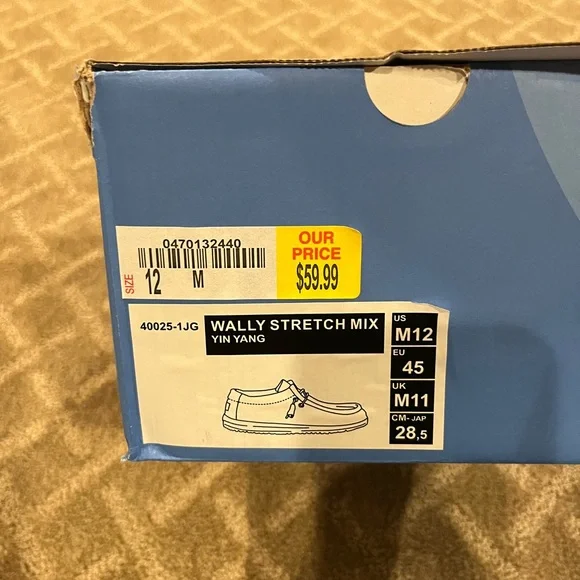 Hey Dude Men's Gray Knit Loafers - Picture 6 of 7